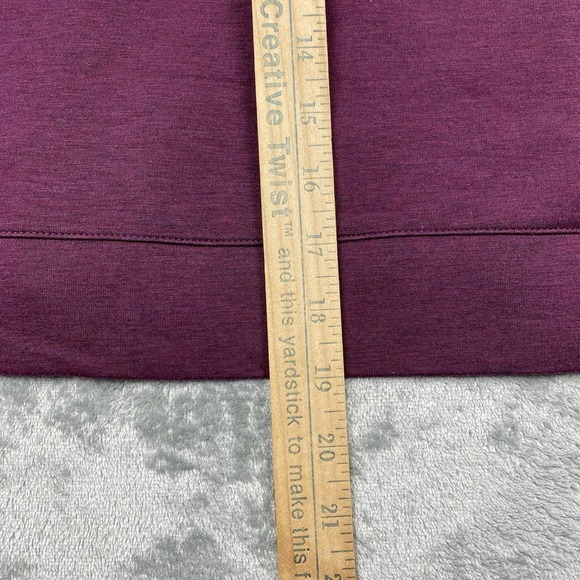 NWT Gap GapFit Sweatshirt Womens XS Burgundy Double Knit Crop Hoodie Activewear - Picture 15 of 15